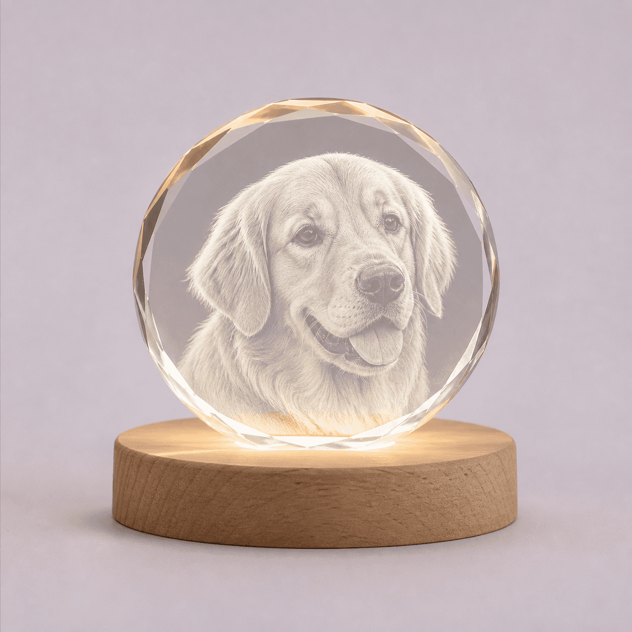 Personalized Pet Photo Crystal Light