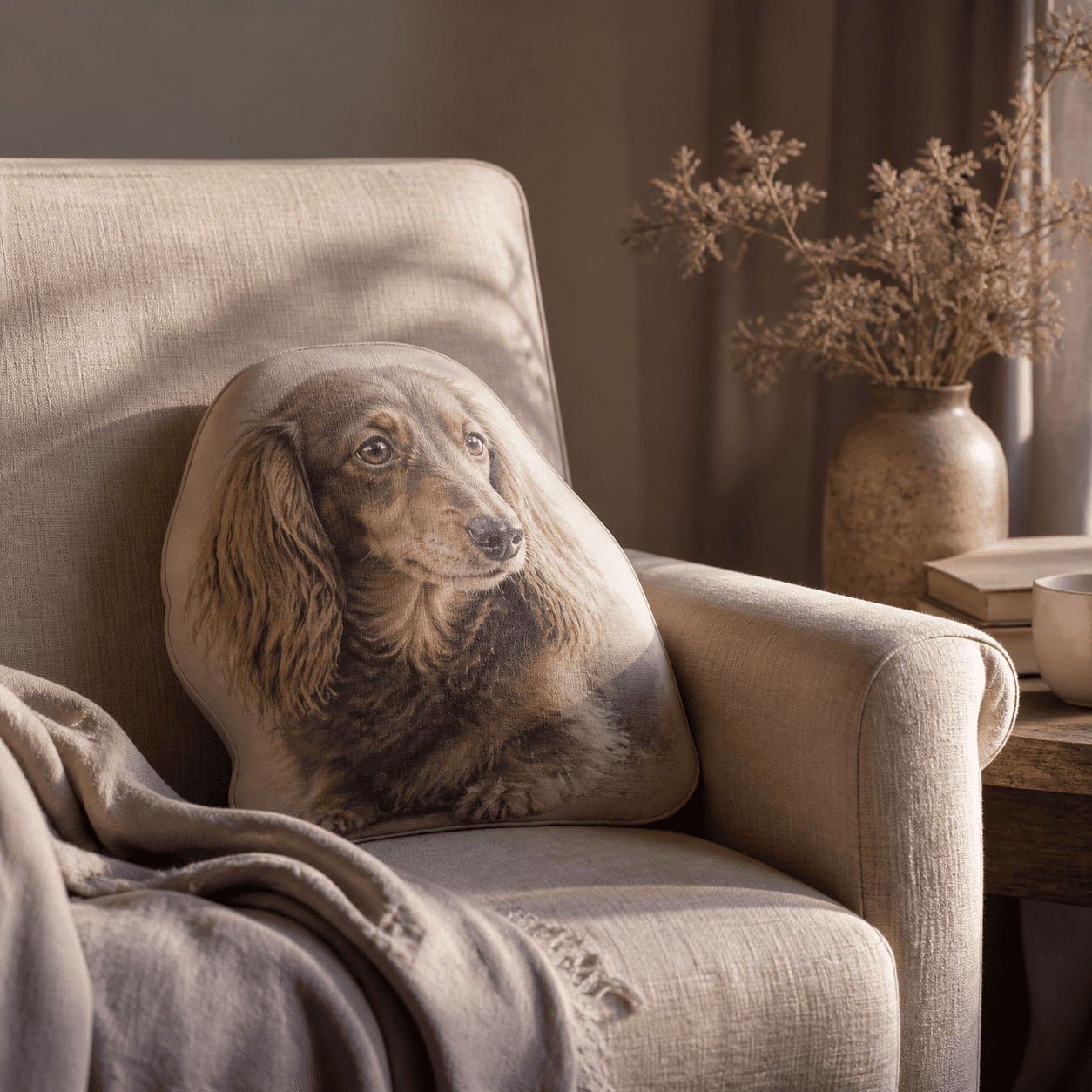 Personalized Pet Portrait Remembrance Pillow