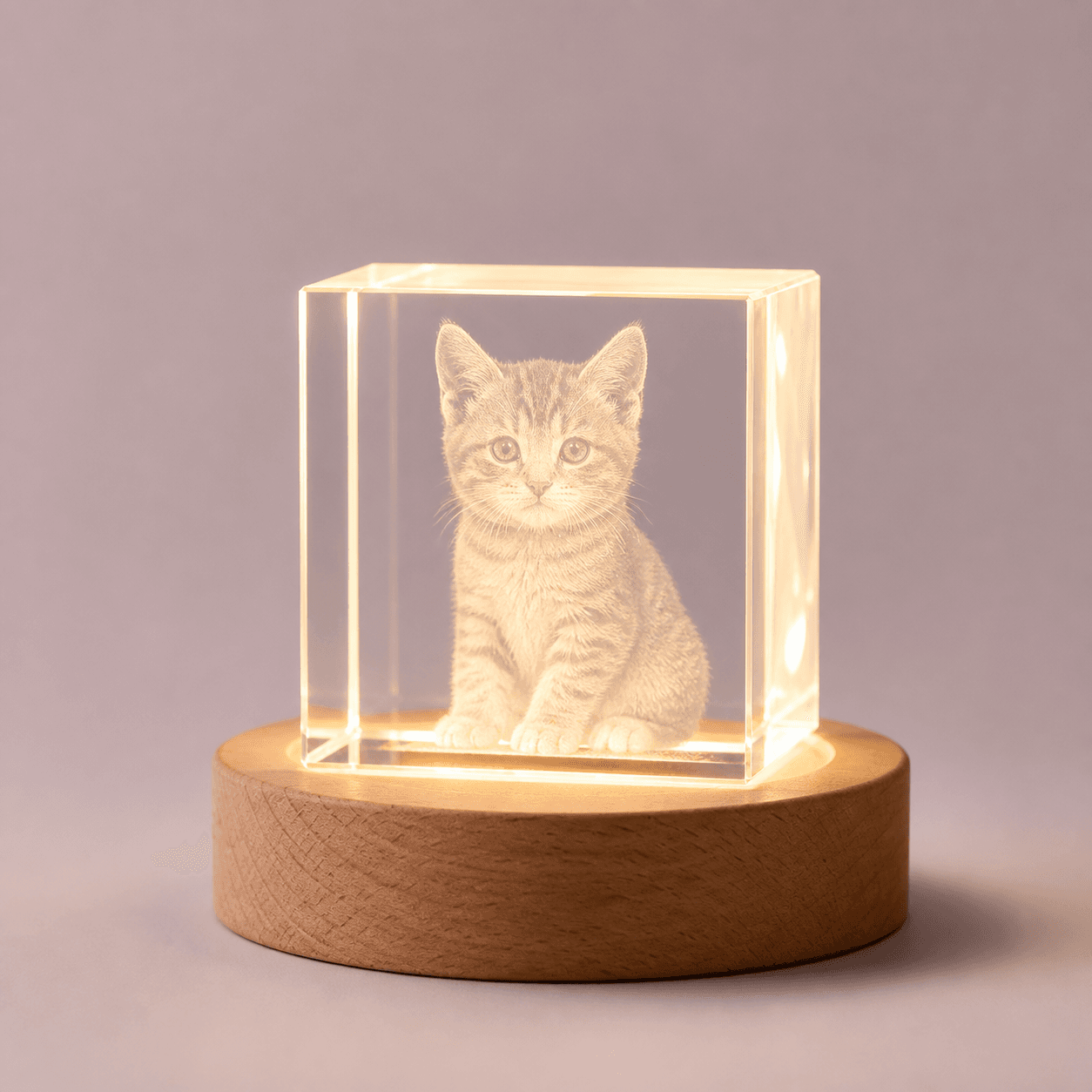 Personalized Pet Photo Crystal Light — view 2