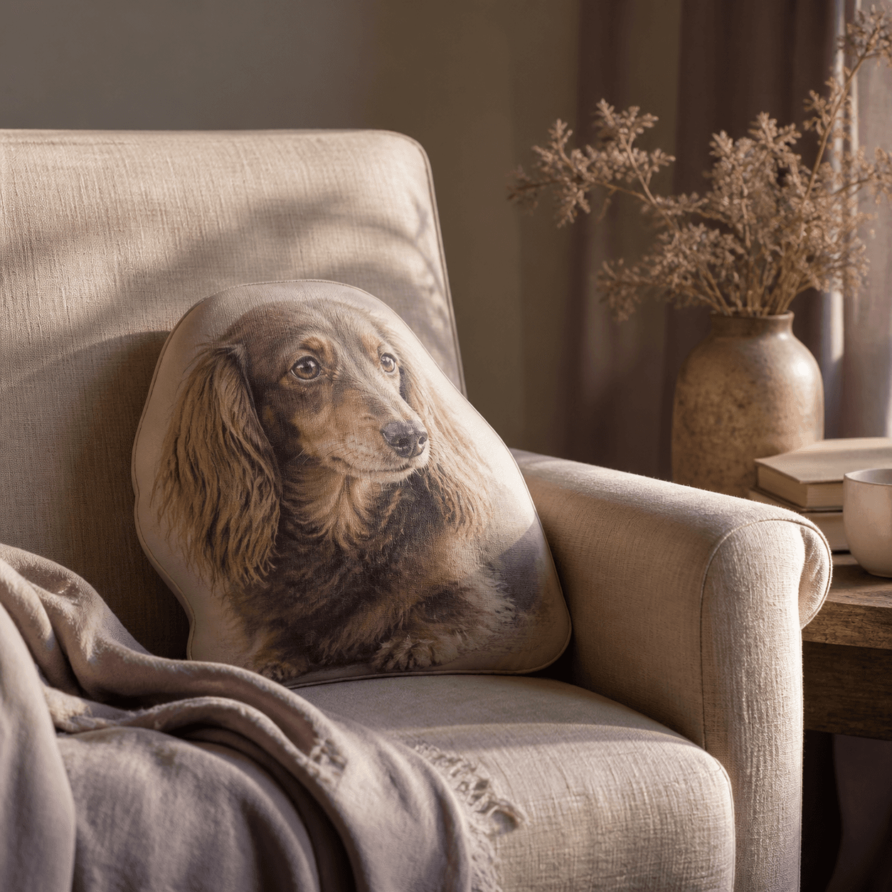 Personalized Pet Portrait Remembrance Pillow — view 1