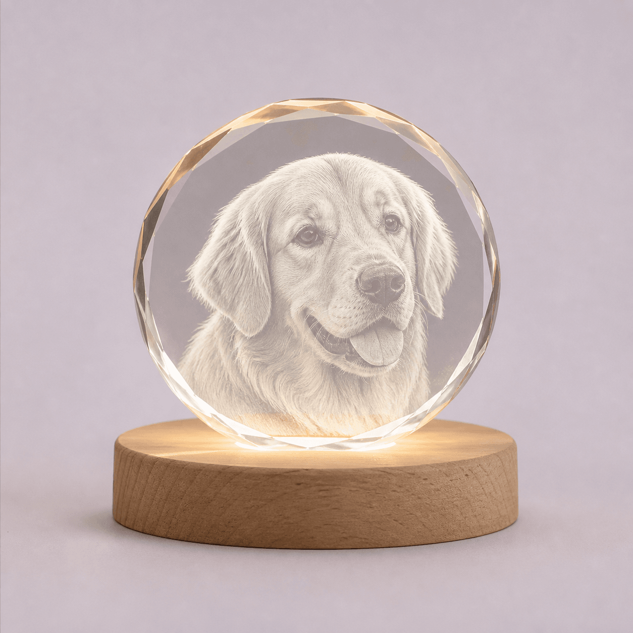 Personalized Pet Photo Crystal Light — view 1